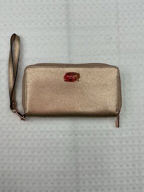 Michael Kors Metallic Gold Zip-Around Wristlet Wallet